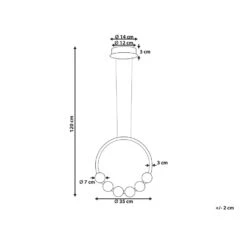 Beliani Hanglamp FANE - Goud Ijzer 6 Beliani Hanglamp FANE - Goud Ijzer -Leen Bakker 170852aacee94163a20ee94ad79b13ee