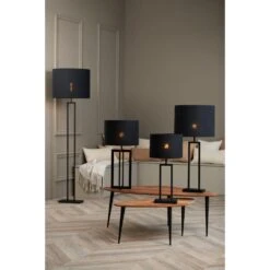 Lampenkap Cilinder LIVIGNO - 40-40-30cm - Zwart -Leen Bakker 1769133988 0110