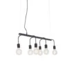 Qazqa Hanglamp Facile - 6 Lichts - Zwart