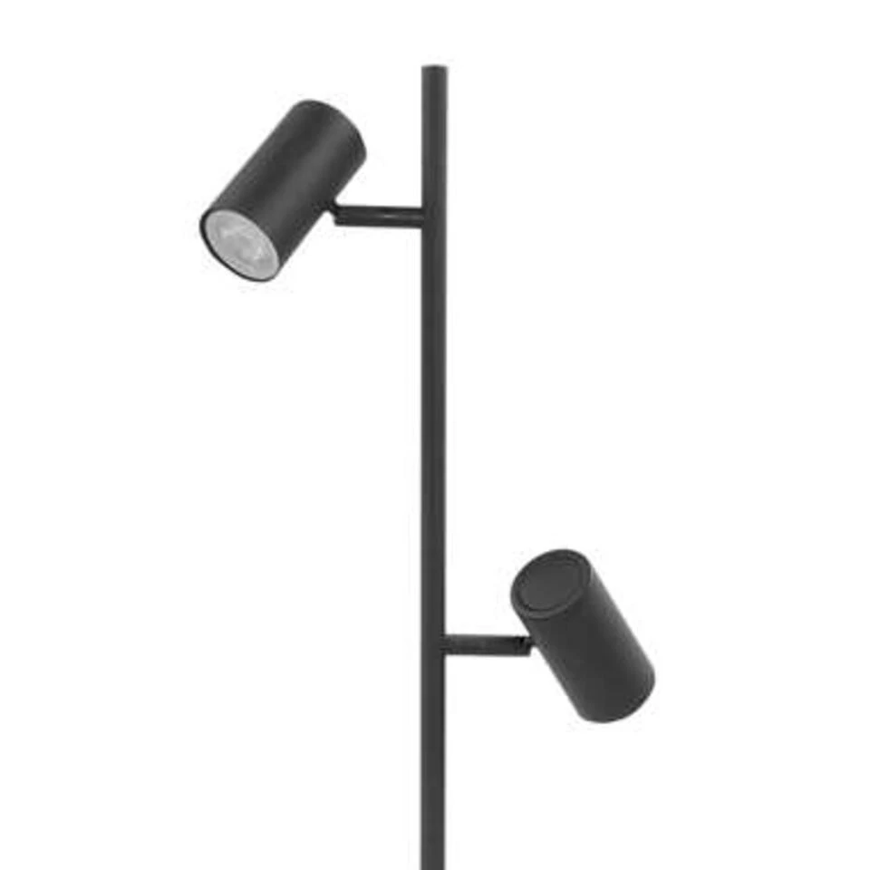 Highlight Vloerlamp Burgos - 2 Lichts - H 142 Cm - Zwart 2 Highlight Vloerlamp Burgos - 2 Lichts - H 142 Cm - Zwart - Afbeelding 2