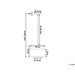 Beliani Hanglamp MURRAY - Zwart Glas -Leen Bakker 18e6d353e9054fa89b3deb5c8f99b1a3