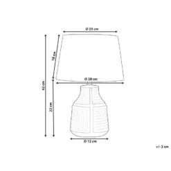 Beliani Tafellamp OZAMA - Beige Keramiek, Linnen -Leen Bakker 18f4b2d58ee34eb68591d05eeafc3abf