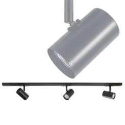 Highlight Railsysteem Trackline 100 Cm - 3 Cilinder Spots - Zwart