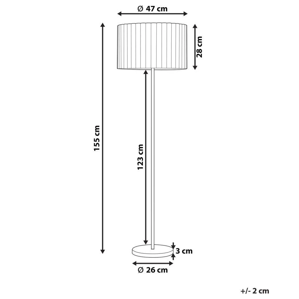 LOURENS - Staande Lamp - Bruin - IJzer/Linnen 4 LOURENS - Staande Lamp - Bruin - IJzer/Linnen - Afbeelding 4