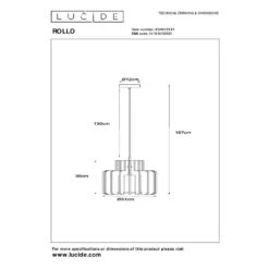 Lucide ROLLO Hanglamp - Taupe 6 Lucide ROLLO Hanglamp - Taupe -Leen Bakker 1cc14f6adba84dbdb6d9fd3dc3f7cc50