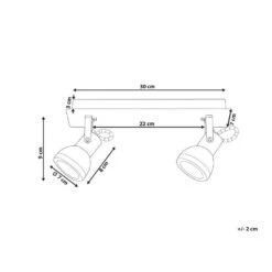 Beliani Plafondlamp BARO - Zwart Ijzer 6 Beliani Plafondlamp BARO - Zwart Ijzer -Leen Bakker 1d059b7739e04db289ebb292ca5b0666