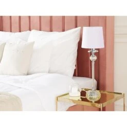 Beliani Tafellamp KUBENA - Roze Metaal, Glas -Leen Bakker 1f321737abd541d6aa4eeb4f5a505f20