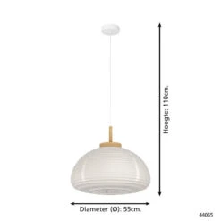 EGLO Summerhill Hanglamp - E27 - Ø 55 Cm - Hout & Papier - Wit 13 EGLO Summerhill Hanglamp - E27 - Ø 55 Cm - Hout & Papier - Wit -Leen Bakker 20dcbe0267f947b3880a765bd103f47f