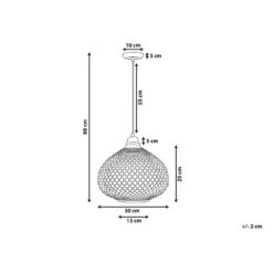 Beliani Hanglamp MADON - Goud Glas -Leen Bakker 20e88d4f1d7049fe84c12e8a68d70323