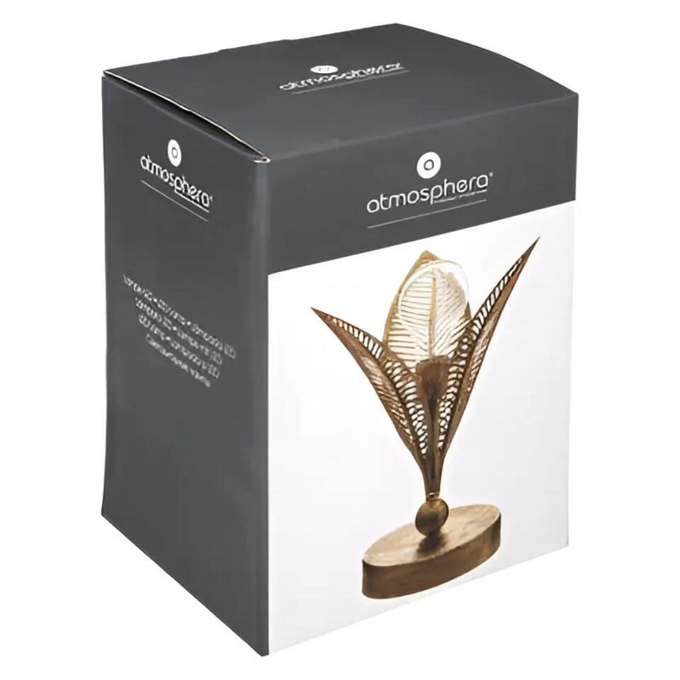 Atmosphera Tafellamp Goud - Blad - 24,5 Cm - Slaapkamer/Woonkamer 2 Atmosphera Tafellamp Goud - Blad - 24,5 Cm - Slaapkamer/Woonkamer - Afbeelding 2