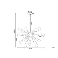 Beliani Hanglamp BALAGAS - Zwart Ijzer -Leen Bakker 2215defd8e214a68b3e99ff74f182166