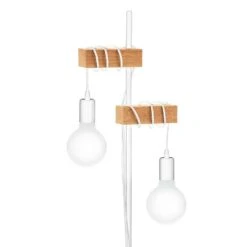 EGLO Townshend Vloerlamp - E27 - 166,5 Cm - Wit/Bruin -Leen Bakker 23a823693bdd46208eaffa350ce2b987