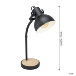 EGLO Lubenham Tafellamp - E27 - 57 Cm - Zwart, Bruin -Leen Bakker 28f5340f2d2a46a0b8d31ea856212e71