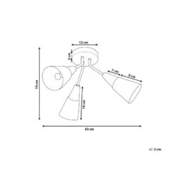 Beliani Muurlamp AROYO - Goud Glas -Leen Bakker 2a3323c64d8a4bd3882d1136d442350f