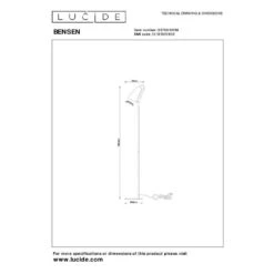 Lucide BENSEN Vloerlamp - Grijs -Leen Bakker 2aed604480574400846de75e2dc2951c