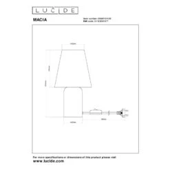 Lucide MACIA Tafellamp - Beige 12 Lucide MACIA Tafellamp - Beige -Leen Bakker 2c96a37487434dd3ba6cd0c55f141e76