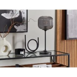Beliani Tafellamp TOSNA - Zwart Ijzer -Leen Bakker 3183c8d69ac54c44a643c97cc83e733e
