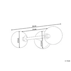 Beliani Muurlamp RAMIS - Zilver Staal -Leen Bakker 3223cf86e90148f29f58ecd7fffd098e