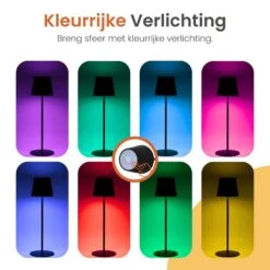 Goliving Chroma Tafellamp Oplaadbaar – Draadloos En Dimbaar – Touch – Nachtlamp -Leen Bakker 34936cd079884d1698da89c094defdc5