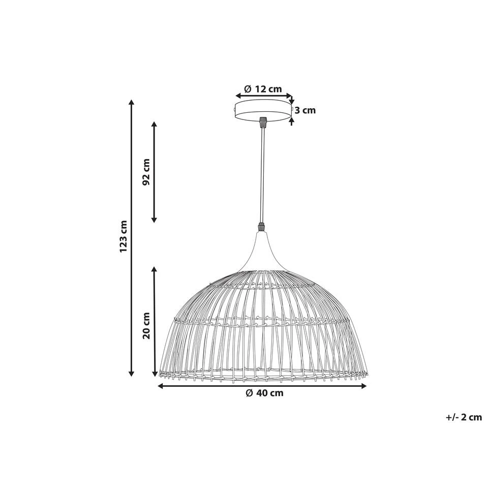 Beliani Hanglamp BARARIS - Natuurlijk Rotan 3 Beliani Hanglamp BARARIS - Natuurlijk Rotan - Afbeelding 3