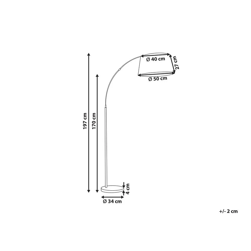 Beliani Staande Lamp YABUS - Zwart Metaal 3 Beliani Staande Lamp YABUS - Zwart Metaal - Afbeelding 3