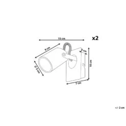 Beliani Muurlamp KLIP - Zilver Metaal 6 Beliani Muurlamp KLIP - Zilver Metaal -Leen Bakker 3e977bde5ff843309453415d21cec3c6