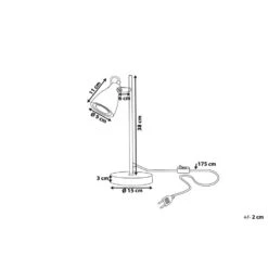 Beliani Tafellamp MISTAGO - Grijs Staal 6 Beliani Tafellamp MISTAGO - Grijs Staal -Leen Bakker 40c40885d80f46e69707e0f6942a75ea