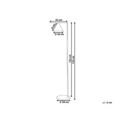 Beliani Staande Lamp MOCAL - Goud Ijzer -Leen Bakker 415305213a394bf7930fc3ca1b260c84