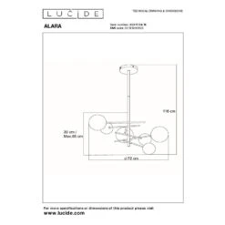 Lucide ALARA Hanglamp - Goud -Leen Bakker 42a296a6b93a421d822a41b94b602895
