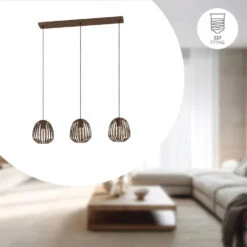 EGLO Espinal Hanglamp - 3xE27 - B 90 Cm - Brons - Staal -Leen Bakker 4516199f85e248c5882dc27b99b39925