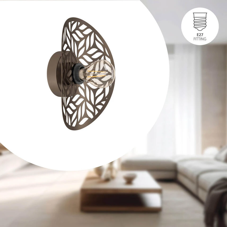 EGLO Swaby Wandlamp - E27 - 30 Cm - Brons 3 EGLO Swaby Wandlamp - E27 - 30 Cm - Brons - Afbeelding 3