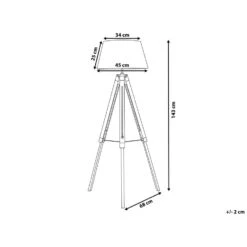 Beliani Staande Lamp MADEIRA - Zwart Dennenhout -Leen Bakker 46c6236d8b1044a7a0aedf3d2ac73a01