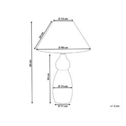 Beliani Tafellamp MATINA - Blauw Keramiek -Leen Bakker 4774239c62894fb495002a4c451b4b2c