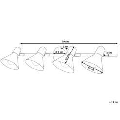 Beliani Muurlamp MERSEY - Zwart Metaal -Leen Bakker 4ec56a80b0964e739fdfe4637a4d80d8