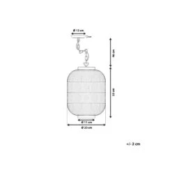 Beliani Hanglamp MARINGA - Zilver Metaal -Leen Bakker 4f6ffdc51571449d91ccae3a3dde7053