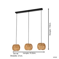 EGLO Sheldon Hanglamp - E27 - 91 Cm - Bruin/Zwart - Papier 10 EGLO Sheldon Hanglamp - E27 - 91 Cm - Bruin/Zwart - Papier -Leen Bakker 528244d2423c4867ba638f4cd181ddcf