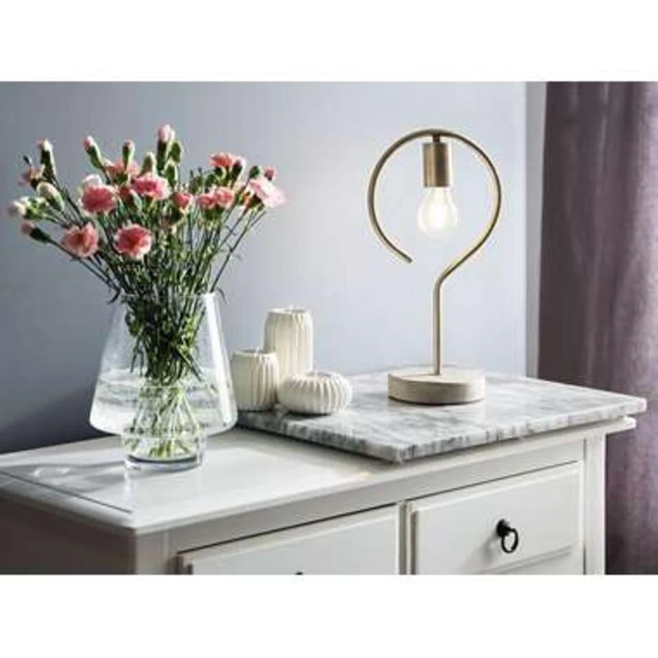 Beliani Tafellamp JUCAR - Messing Metaal 4 Beliani Tafellamp JUCAR - Messing Metaal - Afbeelding 4