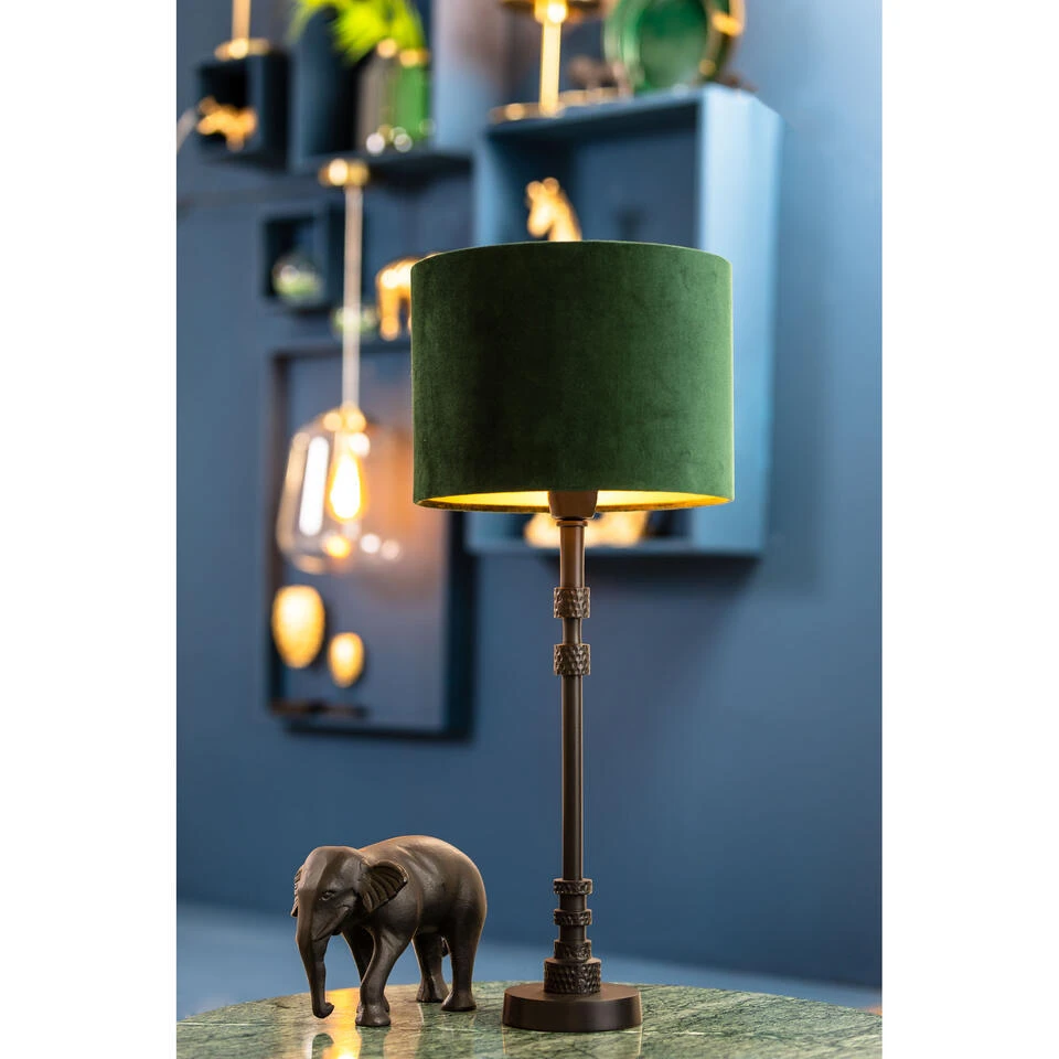 Cilinder Lampenkap Velours - Dutch Green - Ø30x21cm 2 Cilinder Lampenkap Velours - Dutch Green - Ø30x21cm - Afbeelding 2