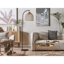 Beliani Staande Lamp BERNICA - Natuurlijk Rotan -Leen Bakker 56d3ebe34a12417a8a3326c8fb3d37f5