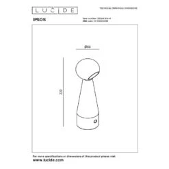 Lucide IPSOS Tafellamp - Taupe 11 Lucide IPSOS Tafellamp - Taupe -Leen Bakker 582a2b4de9ef48a7ba70110f9969228b