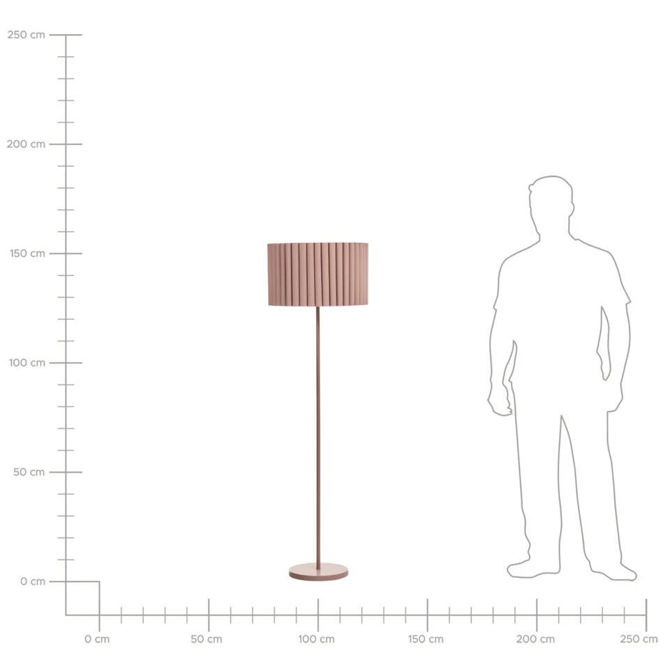 LOURENS - Staande Lamp - Bruin - IJzer/Linnen 10 LOURENS - Staande Lamp - Bruin - IJzer/Linnen - Afbeelding 10