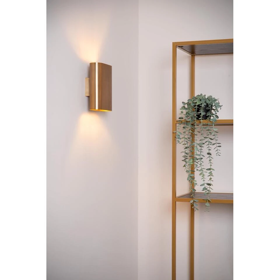 Lucide OVALIS Wandlamp - Mat Goud / Messing 2 Lucide OVALIS Wandlamp - Mat Goud / Messing - Afbeelding 2