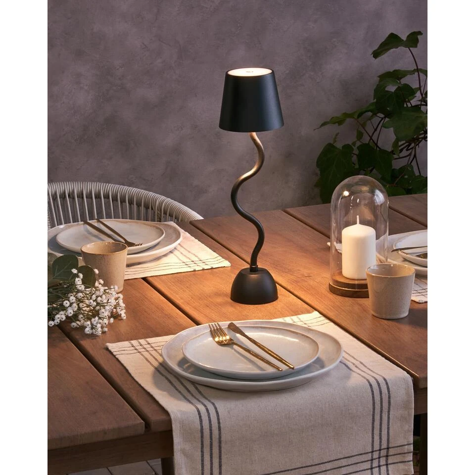 VOUGA - Tafellamp - Zwart - Aluminium/IJzer 2 VOUGA - Tafellamp - Zwart - Aluminium/IJzer - Afbeelding 2