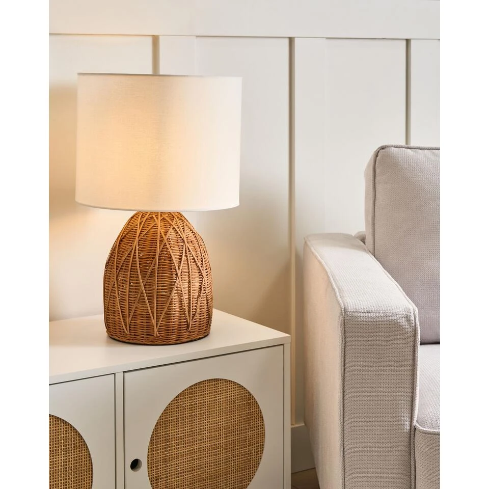 NILWALA - Tafellamp - Natuurlijk - Rotan 2 NILWALA - Tafellamp - Natuurlijk - Rotan - Afbeelding 2