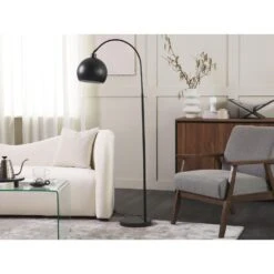 Beliani Staande Lamp GUMARA - Zwart Ijzer -Leen Bakker 5e506b58595c4cda9b01cc191a86ca5b