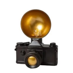 Lucide EXTRAVAGANZA CAMERA Tafellamp - Zwart -Leen Bakker 5ed72894c81e4af890552360413afffd