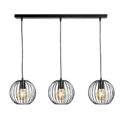 Hanglamp Xavier X3 - Zwart - 154x80x20 Cm