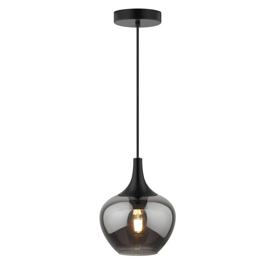 Hanglamp Lola - Smoke Metaal/glas - 150xØ19 Cm 1 Hanglamp Lola - Smoke Metaal/glas - 150xØ19 Cm