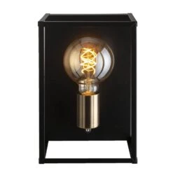 Wandlamp Casper - Zwart - 26x14x17 Cm