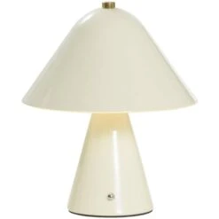 Tafellamp Nami - Off-white Metaal - 26,5xØ19,5 Cm